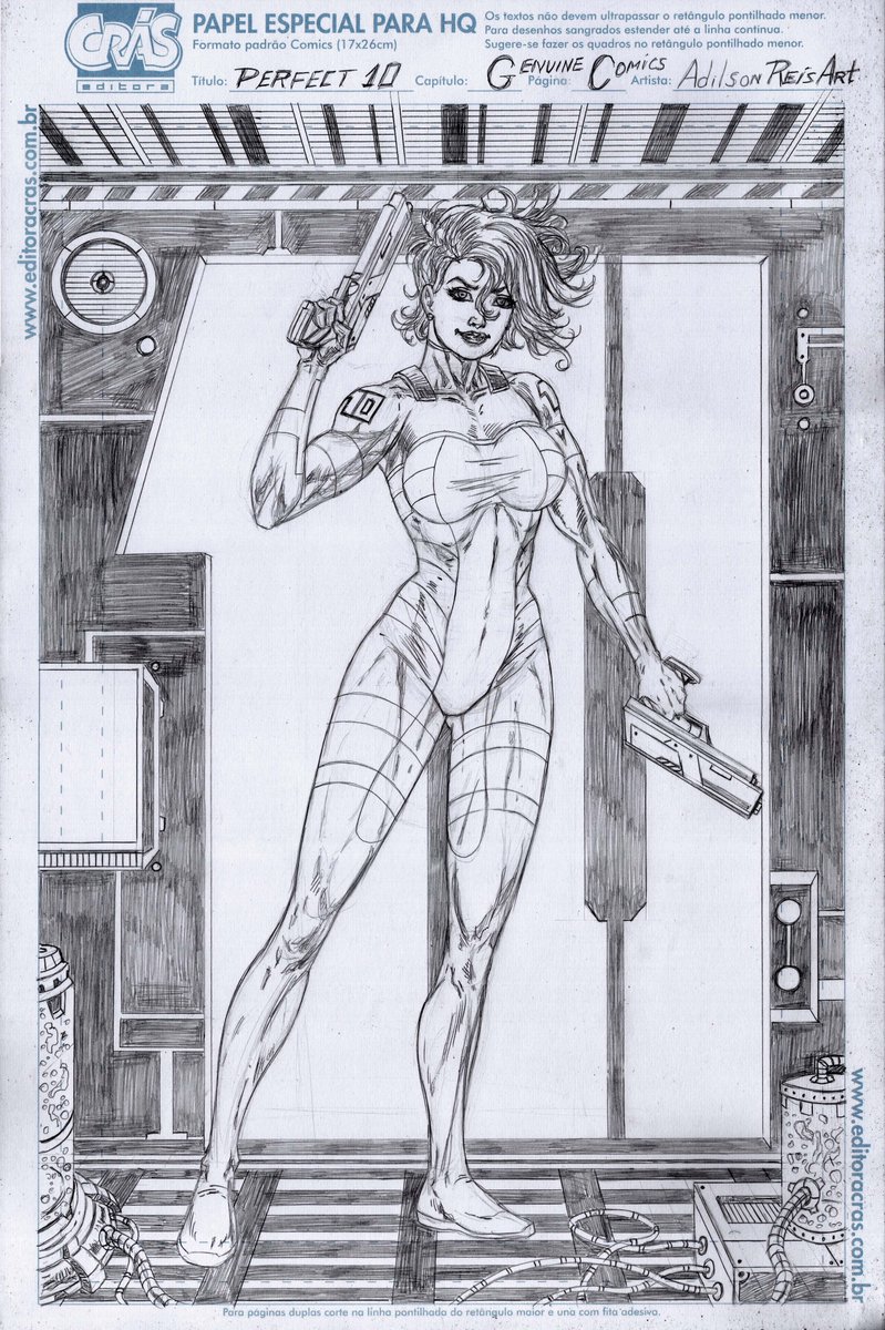 First time drawing PERFECT 10 🔥 from <a href="/GenuineComics/">Dave Brink</a>  🔥 Pencils Inks by: Adilson Reisart ✍️🏻🔥🔥🔥🔥🔥 #reisart #commission #originalart #genuinecomics #perfect10