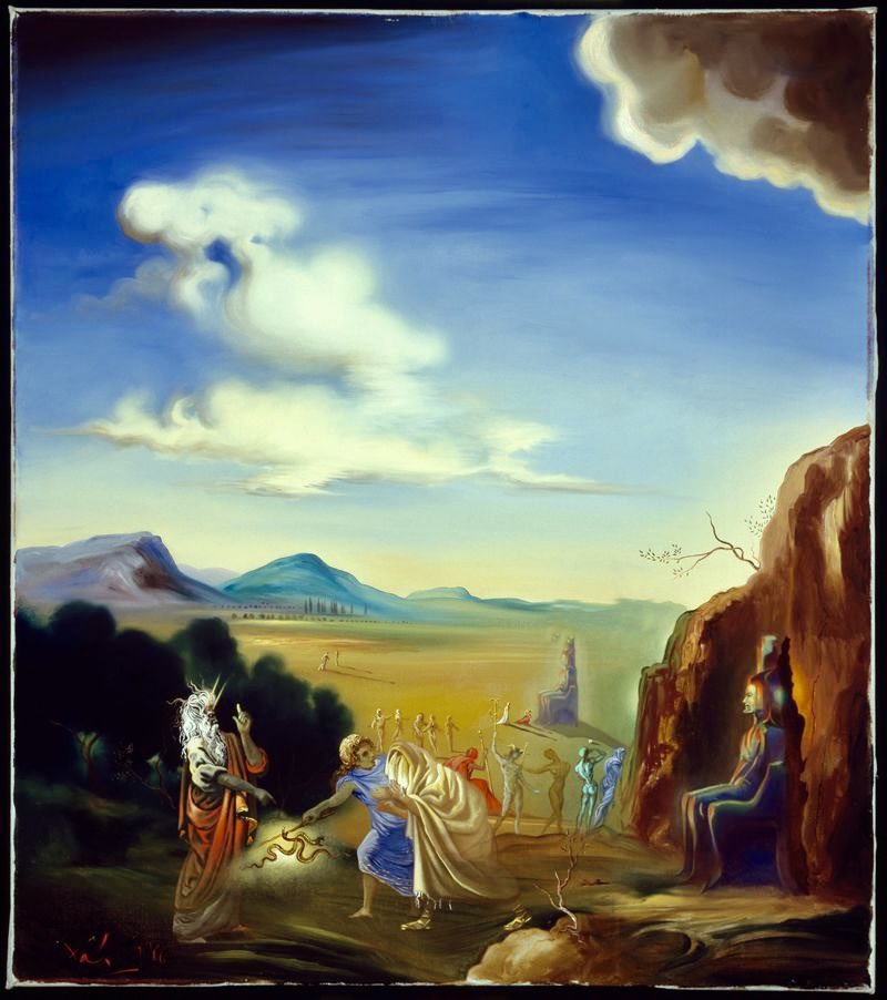 nissnickmich's tweet image. “Moisés y el faraón” (1966). Obra de Salvador Dalí #arte #pintura #moises #faraon #egipto #biblia #dali #curiosidades #FelizDomingo #25Ene