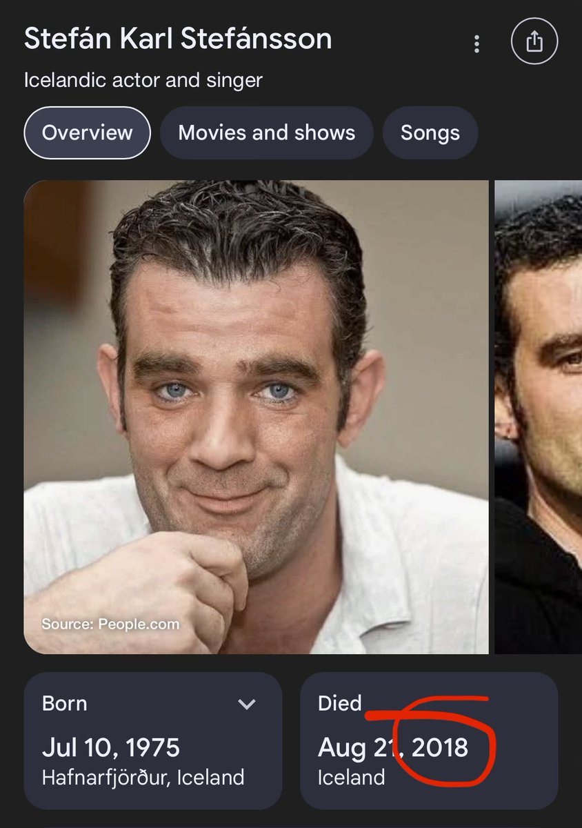 I knew she looked familiar. Welcome back, Stefán Karl Stefánsson.