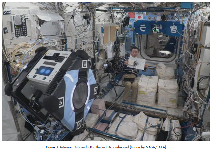 JAXA_Kiboriyo's tweet photo. 🤖#KiboRPC is gearing up!
JAXA conducted ground tests and an on‑orbit technical rehearsal with Astrobee ahead of the finals. Using a demo APK prepared by JAXA, Astrobee flew smoothly with support from astronaut Yui, while #IntBall2 observed. We’re ready! 
https://t.co/Wk6bEXLzEy https://t.co/AUDr69vvuR