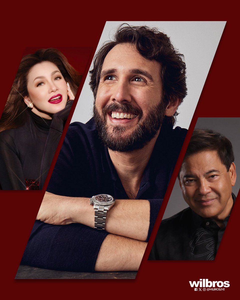 LOOK: OPM Icons Martin Nievera and Regine Velasquez-Alcasid will be Josh Groban's special guests in his upcoming concert in Manila on Feb 18. | via <a href="/mjfelipe/">MJ Felipe</a> 

(📸 Wilbros Live )