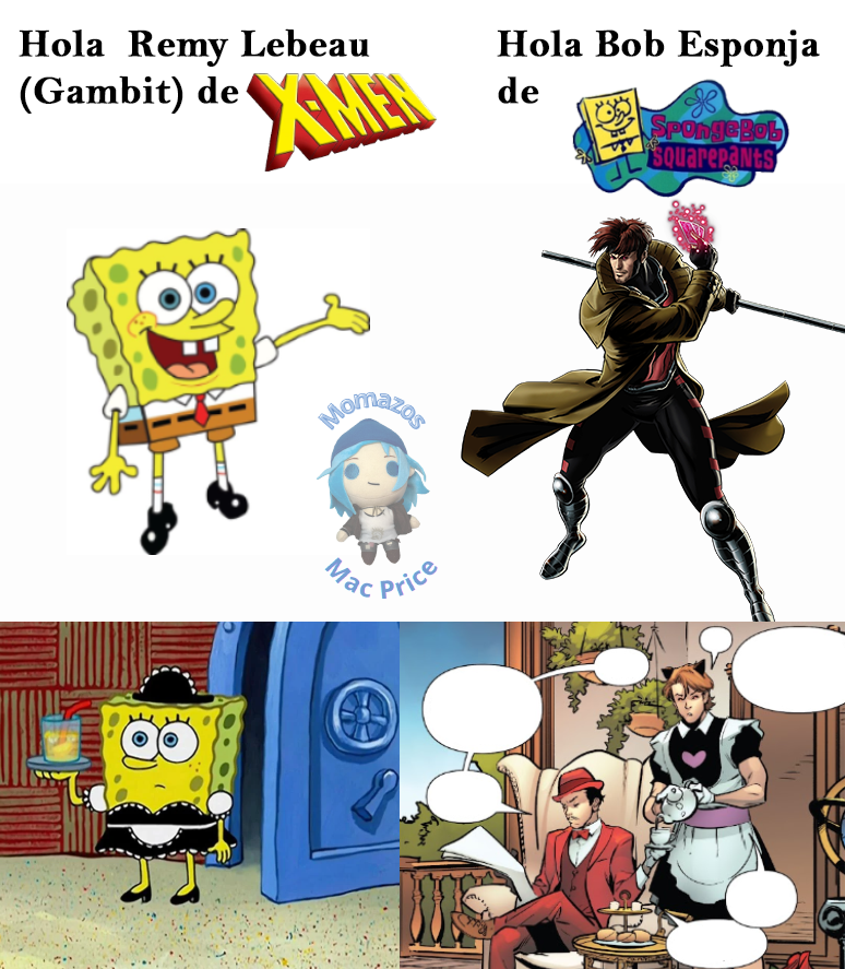 MacPunkPrice's tweet photo. !Ponte en uniforme!
El capitulo de Bob esponja es temporada 2, cap 15 "El dia libre de calamardo" y el comic de gambit es "Excalibur" #24, curioso que agregaran un llavero de peluche de gambit sirvienta en marvel rivals.
#marvelcómics #marvel #bobesponja #memes #marvelrivals https://t.co/L9VqQzl8uS