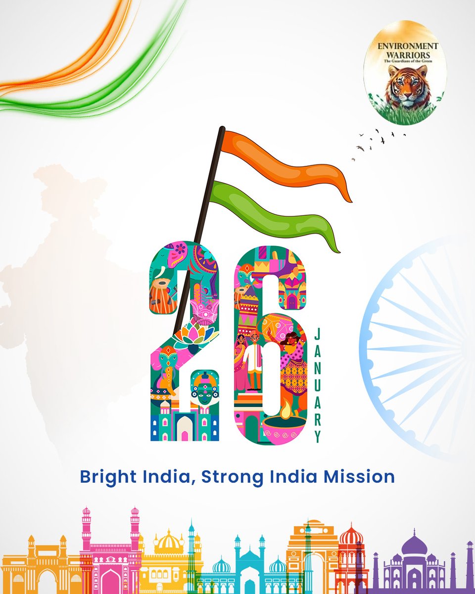 EnvironmentNet0's tweet photo. Celebrating the spirit of India with a commitment to protect our nation’s natural heritage.

#republicdayindia #proudindian #greenindiamission #drrajeshwarsingh #environmentwarriors https://t.co/2a11E25LF8