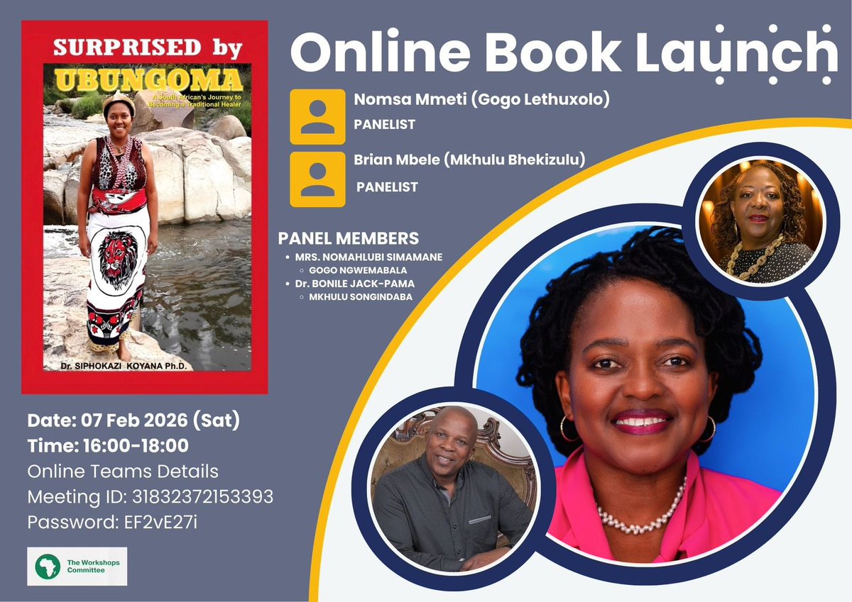 ONLINE BOOK LAUNCH INVITATION:

📅 Date: 07 February 2026
🕒 Time: 16:00 - 18:00
💻 Where: Join the meeting now
Meeting ID: 318 323 721 533 93
Passcode: EF2vE27i

BUY A COPY OF THE BOOK
Email: drkoyana@gmail.com
WhatsApp: 0726755764

RSVP Link: forms.gle/6TqvuyUUkEDDT7…
Feel free