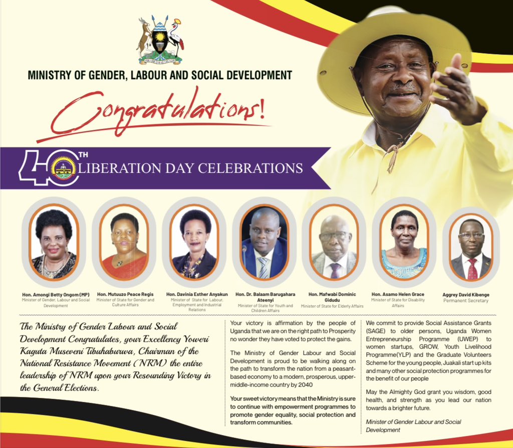 Ministry of Gender, Labour and Social Development tweet media