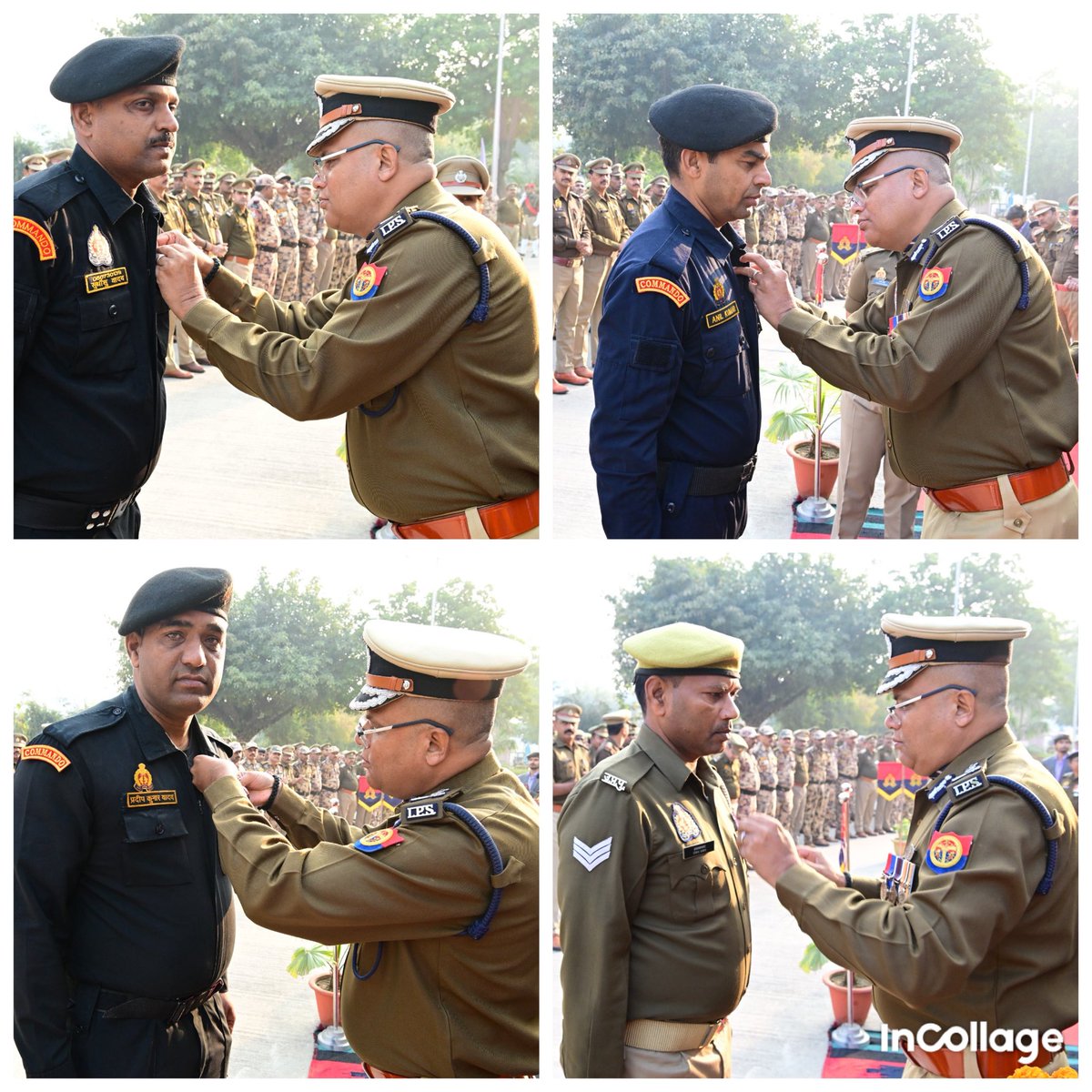 co32pacup's tweet photo. गणतन्त्र दिवस के अवसर पर पुलिस महानिदेशक एसएसएफ श्री डी.के. ठाकुर, आईपीएस द्वारा पदक प्राप्त सभी कर्मचारियों को पदक लगाकर सम्मानित किया गया।इस गरिमामयी समारोह में सेनानायक महोदया सुश्री प्राची सिंह, आईपीएस की उपस्थिति रही।@Uppolice @adgpacup @ADG_UPSSF_HQ @prachiIPS https://t.co/xHRCF4HNhK