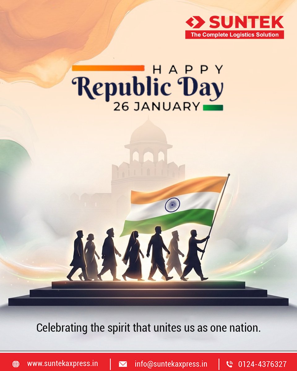 On this Republic Day, we honour the values of unity, integrity, and progress that define our nation. Suntek Group extends heartfelt wishes to our teams, partners, and communities across India.

#HappyRepublicDay #SuntekGroup #ProudToBeIndian #UnityInDiversity #IndianValues