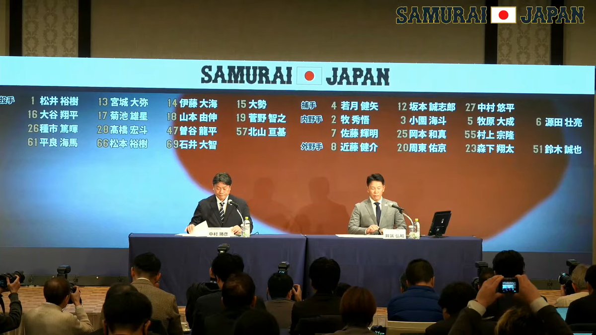 1月26日(月) 2026年WBC侍ジャパン追加メンバー発表！！！ 中日・高橋宏