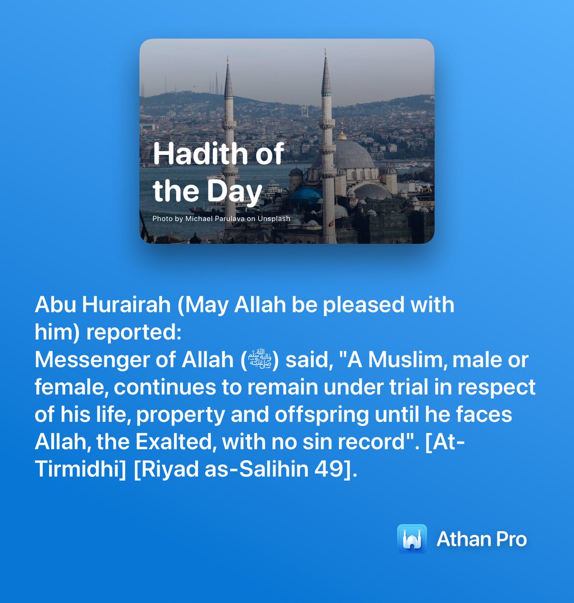 YeleMuhammad's tweet photo. Hadith of the Day https://t.co/DFCX1Zif5s