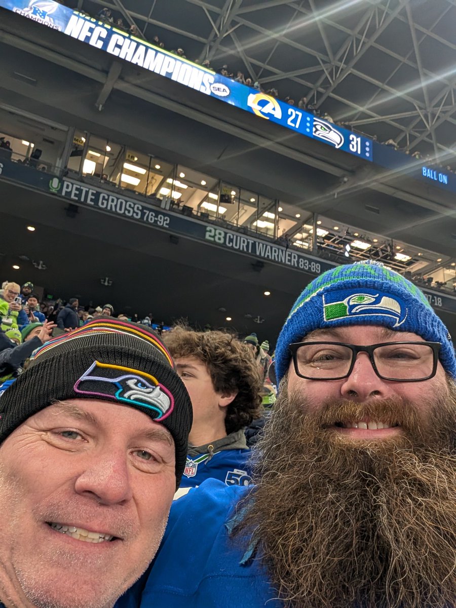 Getting to be there with my Dad and watch us win the NFC championship, nothing like it. I'm so happy right now. Go Hawks!
