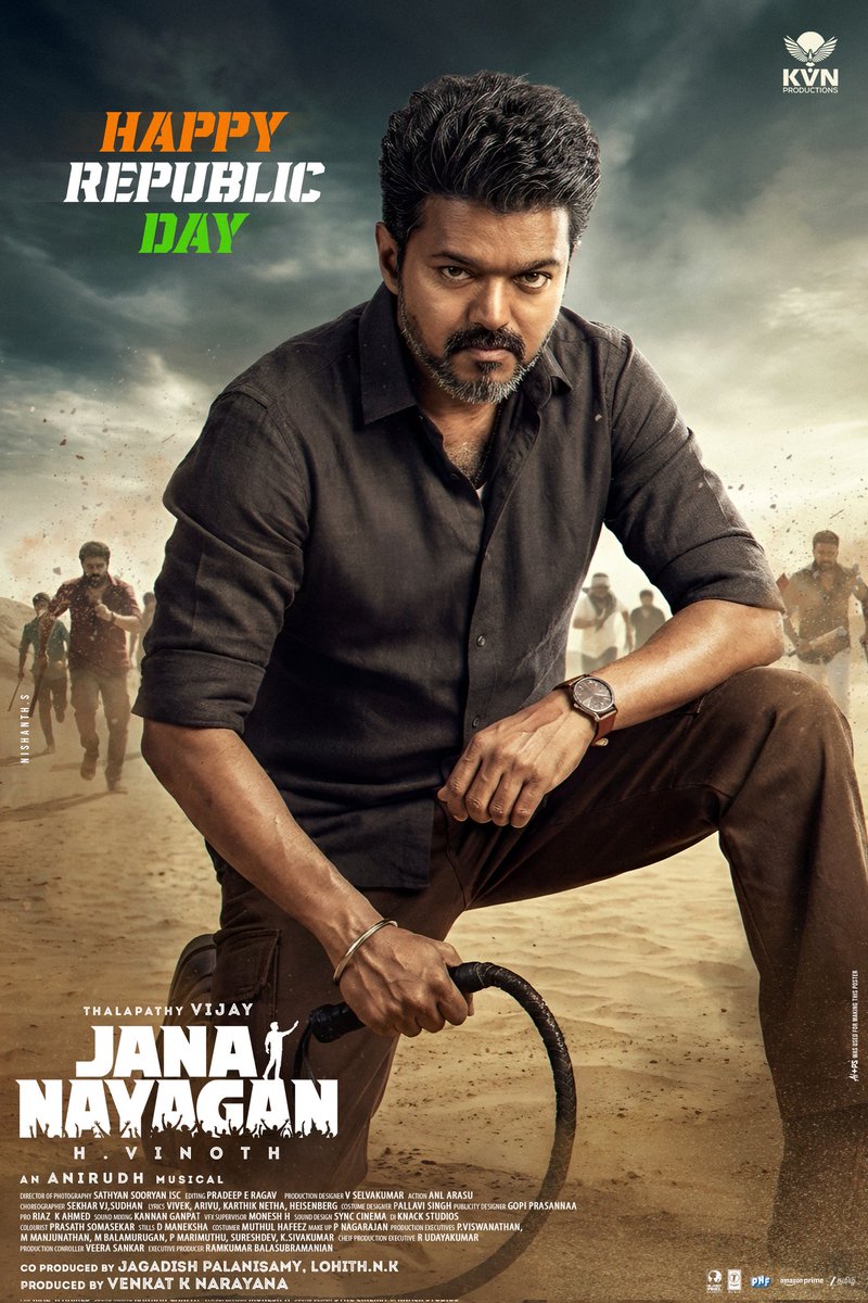 Nishanth_Offcl's tweet photo. No matter how many armies come, they will crumble before him #JanaNayagan ❤️‍🔥

#Thalapathy @actorvijay na #HVinoth @anirudhofficial @KvnProductions @Jagadishbliss #JanaNayaganTrailer #JanaNayaganCensor #Thalapathy69 #TVKVijay #TVK #RepublicDay2026 #HappyRepublicDay @BloodyPixel https://t.co/3g1b580YjT
