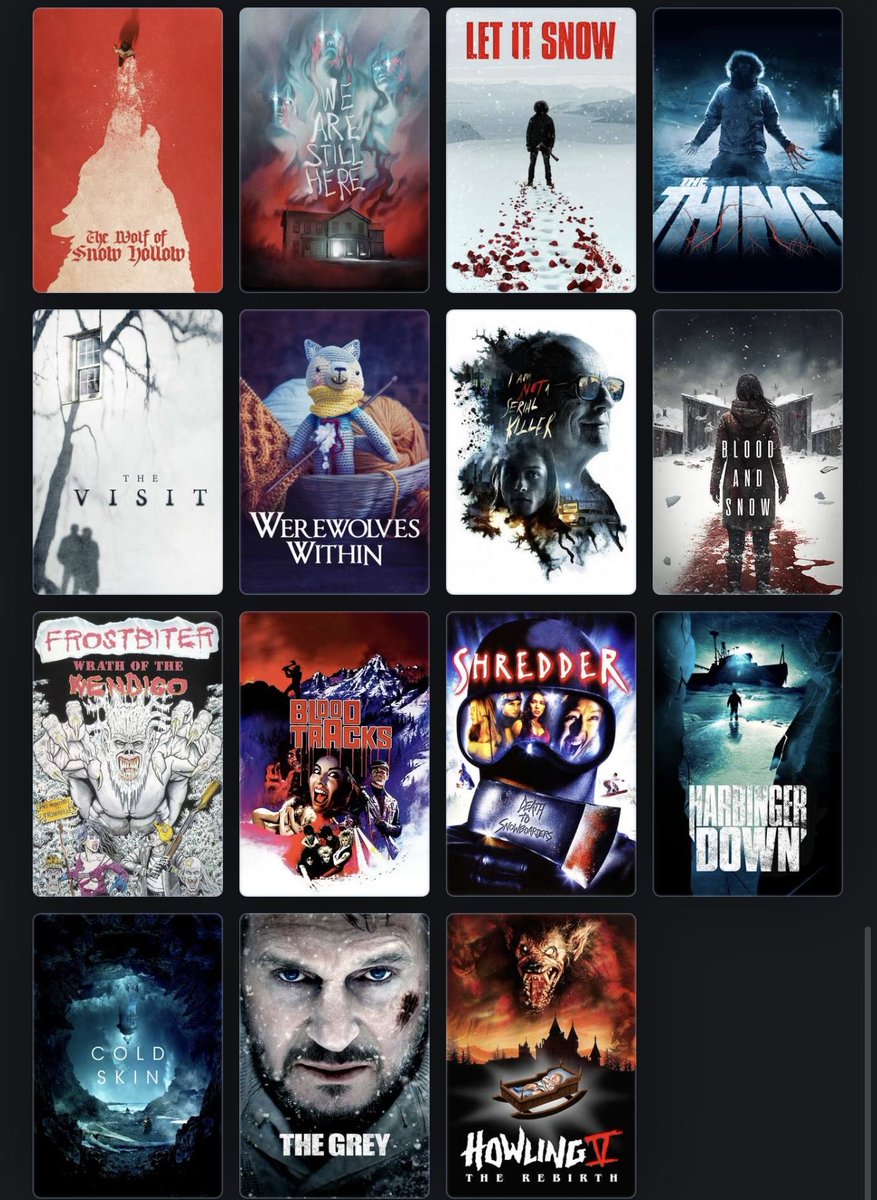 Winter Horror movie list updated: