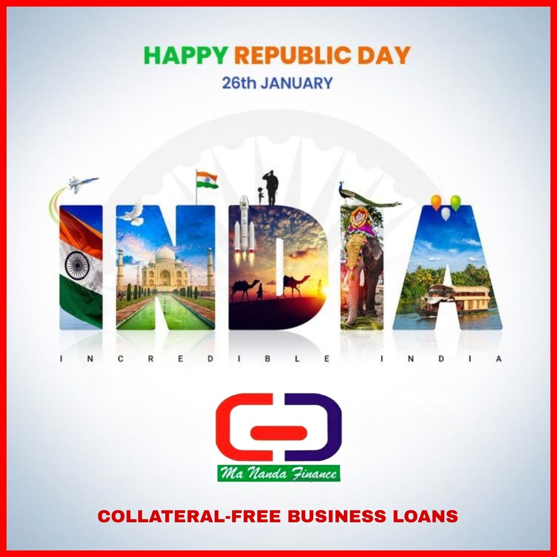 MANANDAFIN's tweet photo. Happy Republic Day all Of You 
#26thJanuary 
#JaiHind #loans #RepublicDay #indian #finance https://t.co/TM9TPRhlpx