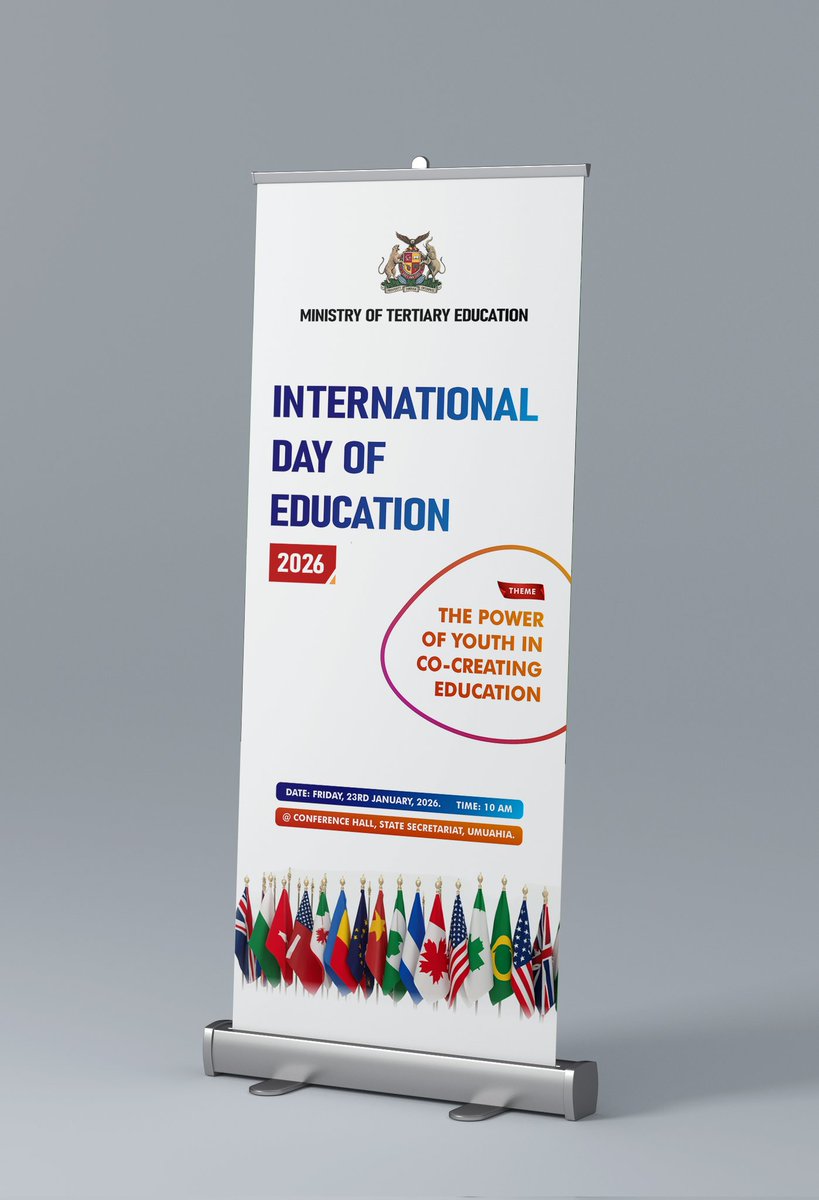 NGC_Graphics's tweet image. Rollup design + print for International Day of Education 2026.

We design. You love it. ❤️

#NGC_Graphics #rollup #rollupbanners #design #AbiaState #education #graphicdesign #adobephotoshop #coreldraw #branding