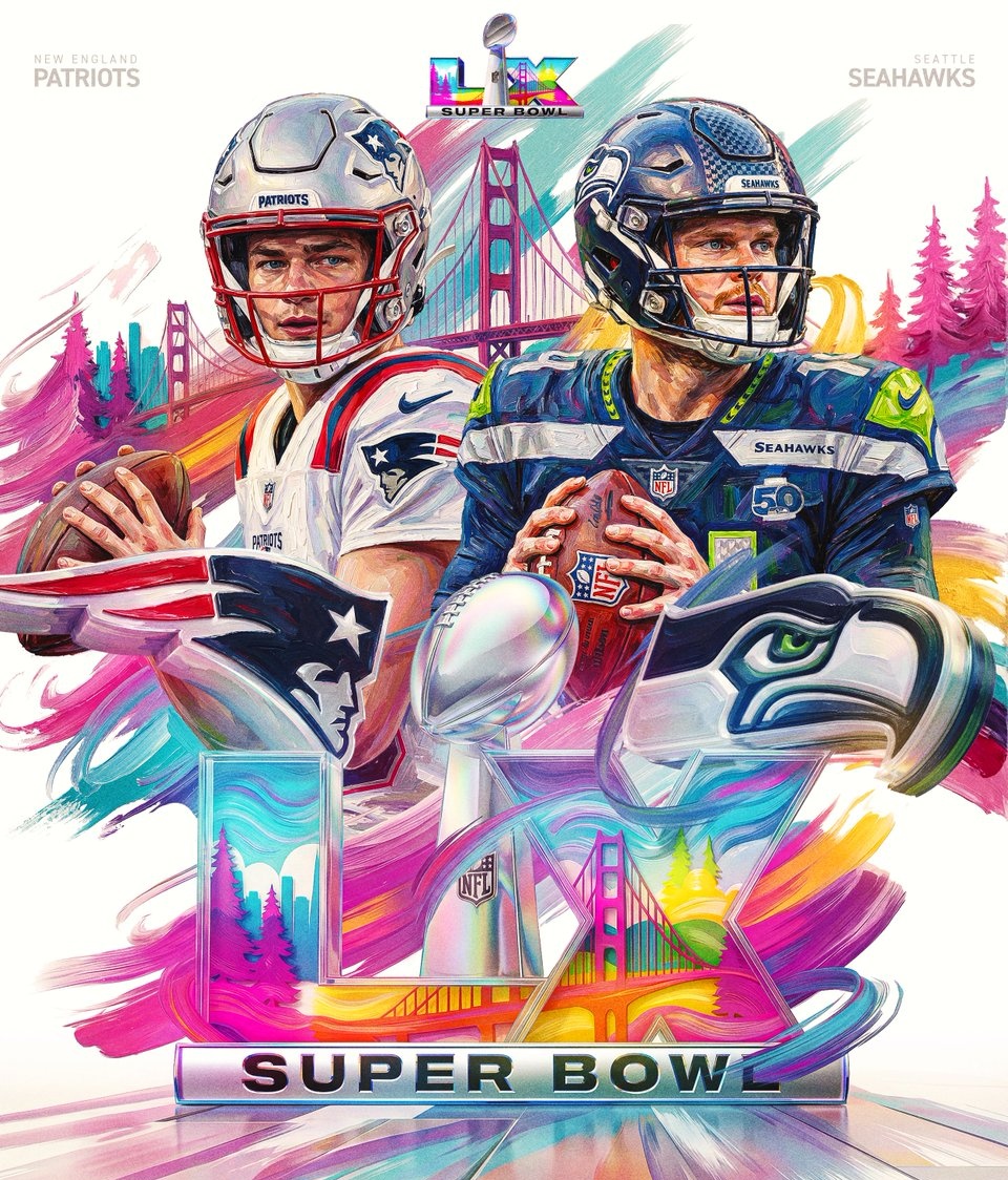 Tenemos #SuperBowlLX 

<a href="/Patriots/">New England Patriots</a> y <a href="/Seahawks/">xz* - Seattle Seahawks</a> se disputarán el campeonato de la #NFL luego de superar a Denver y Los Ángeles, respectivamente.

El duelo se llevará a cabo en Santa Clara, California el 8 de febrero.