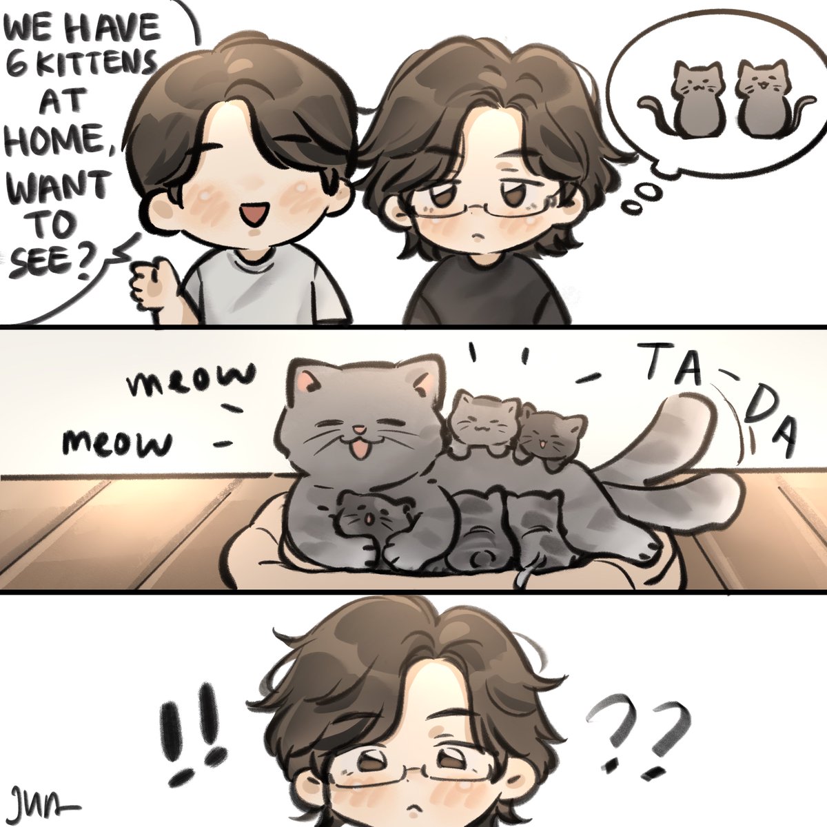 kookiechimm's tweet image. yoongi &amp;amp; tang-ie 🥰🐱💜 (1/2)

#btsfanart