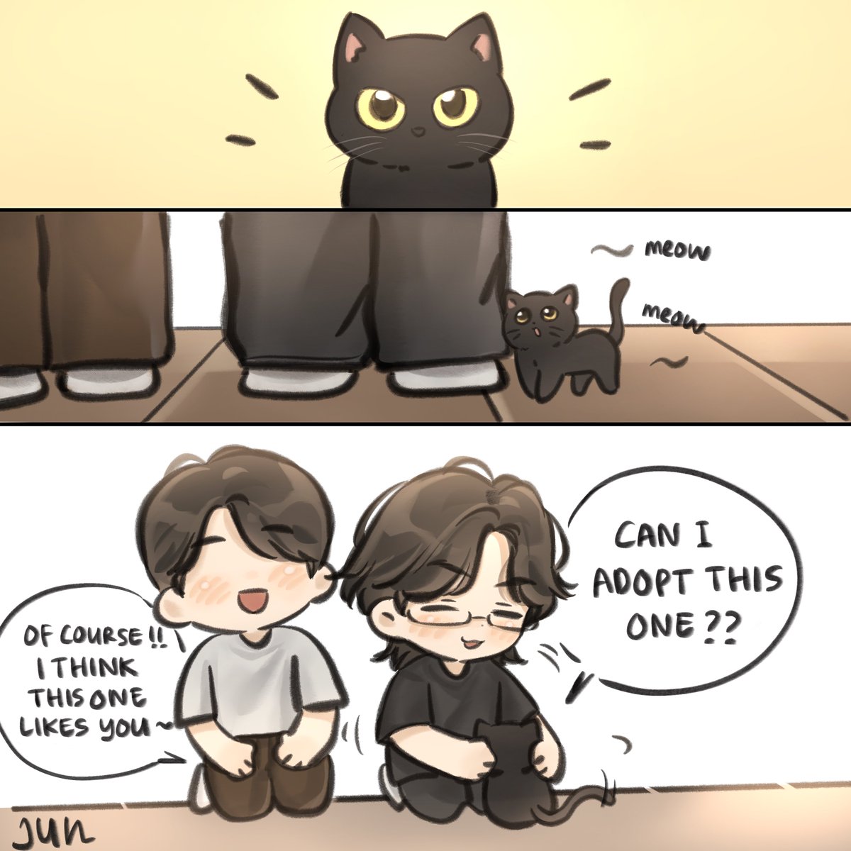 kookiechimm's tweet image. yoongi &amp;amp; tang-ie 🥰🐱💜 (1/2)

#btsfanart