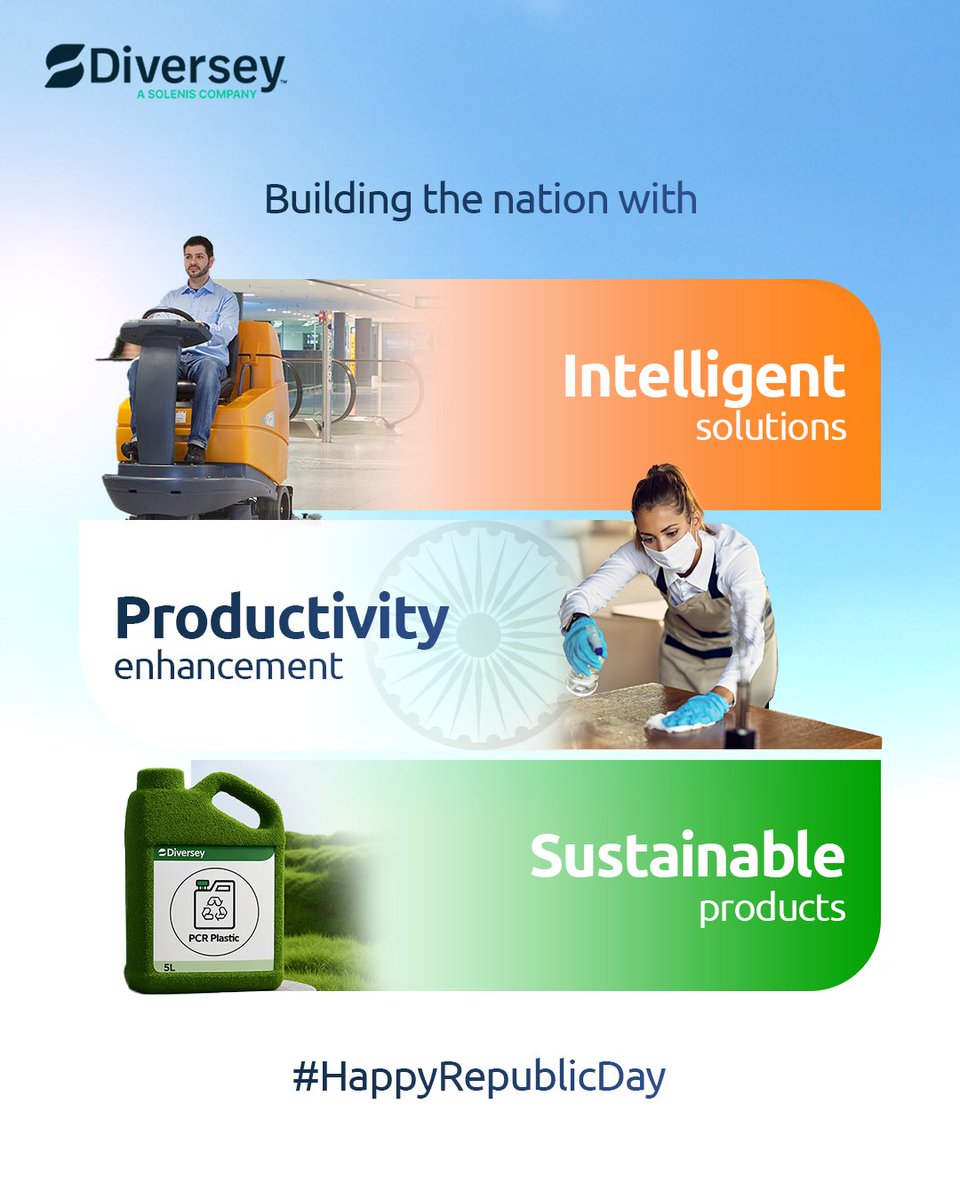 This Republic Day, we celebrate the systems and standards that keep India moving forward.

At Diversey, we enable these standards every day, ensuring that operations run smoothly, responsibly, and sustainably.
Because when hygiene works seamlessly, India keeps running.