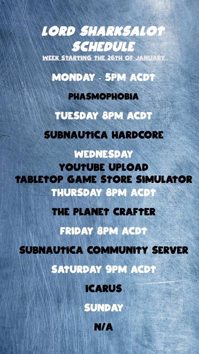 lord_sharksalot's tweet image. This weeks schedule looks a little busy specially when you factor in real life but we will see you all at these times!
#intotheflames🔥