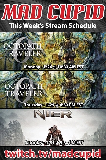 This week's stream schedule!