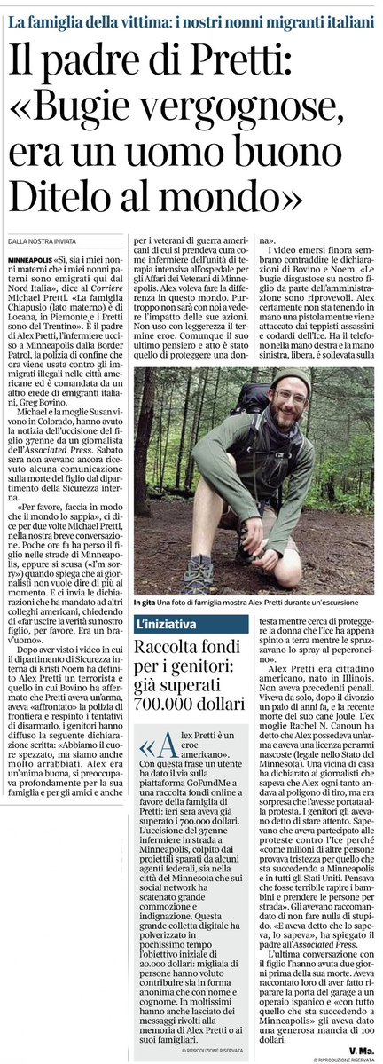 Il padre di Alex Pretti: “Bugie vergognose. Era un uomo buono, ditelo al mondo”
<a href="/viviana_mazza/">viviana mazza</a>, @corri
