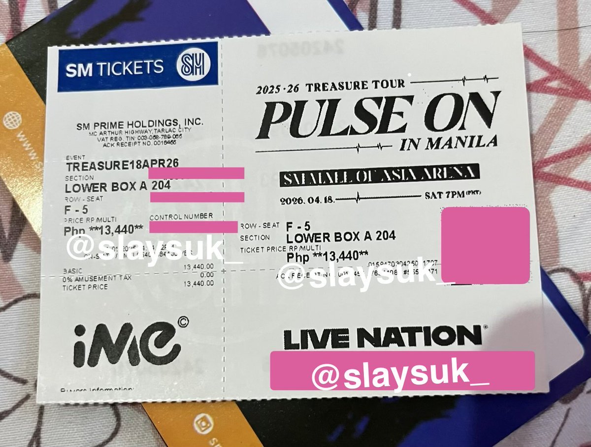 slaysuk_'s tweet photo. WTS LFB PH

(1) Lowerbox A ticket 204 Seat F-5 (physical tix)
13,000 + sf
Rfs: Church Activity 😭

Can do Meetup around Tarlac Pampanga Pangasinan

Dm me for inquiries. Also can transact on my personal fb acc.

#TREASURE_PULSE_ON_IN_MANILA
#TREASUREinManila
#PULSE_ON_IN_MANILA https://t.co/SAm2H4egPt
