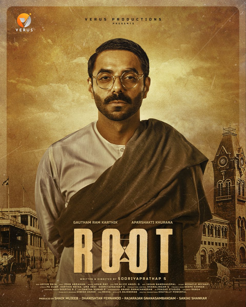 ChennaiTimesTOI's tweet image. Check out the first look poster of @Aparshakti from @gautham_karthik-starrer #ROOT directed by @soori_prathap 

#AparshaktiKhurana #GauthamKarthik