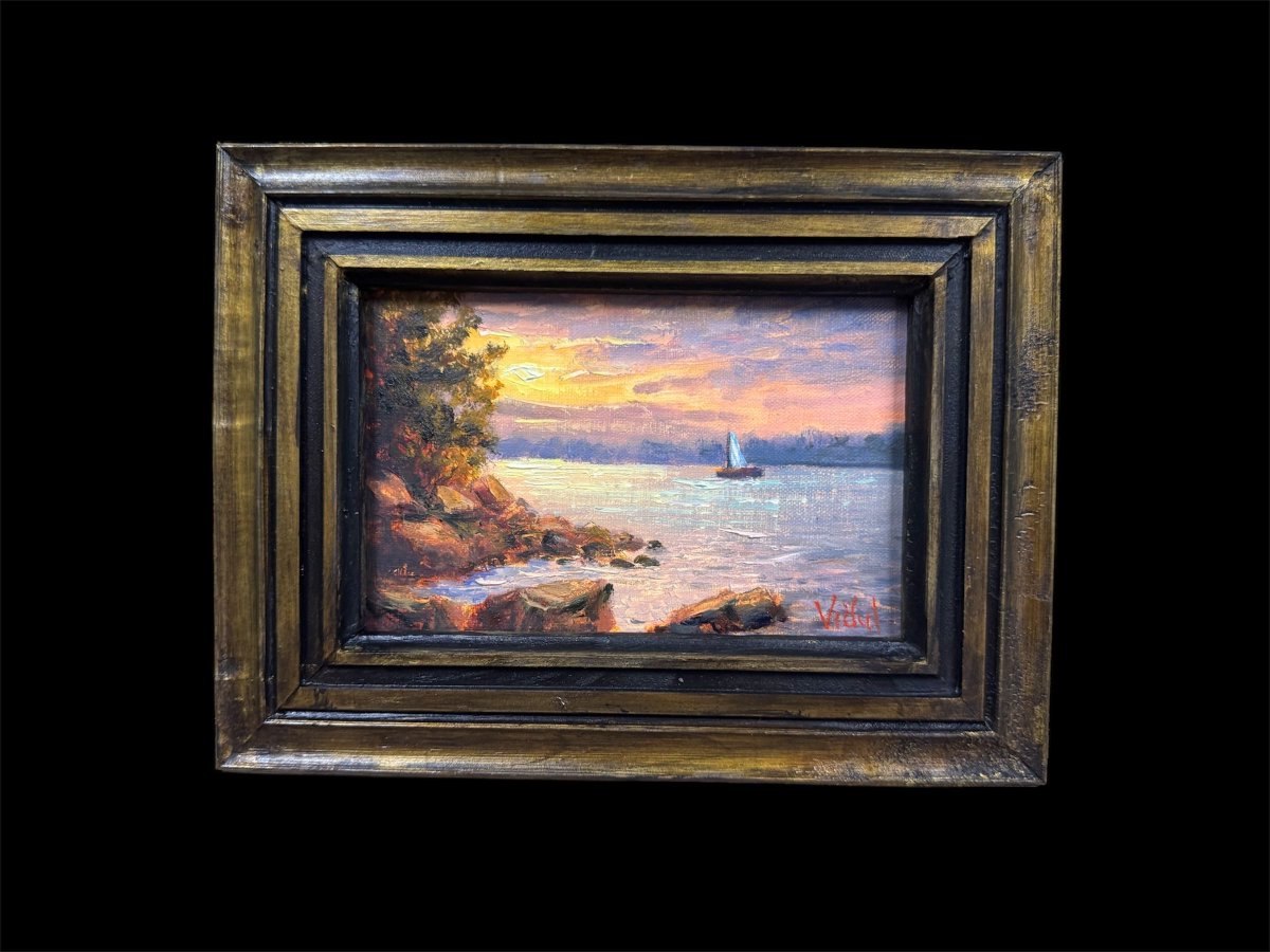 ArtistVidal's tweet photo. Discover the enchanting "Sail Away," a stunning new artwork that captures the essence of adventure and tranquillity. It features a beautifully crafted vintage-style frame that adds a timeless touch. Dive into this masterpiece here: https://t.co/YsLsJgIOcw  #ArtLovers #ClassicArt https://t.co/jyDvCGr7ln