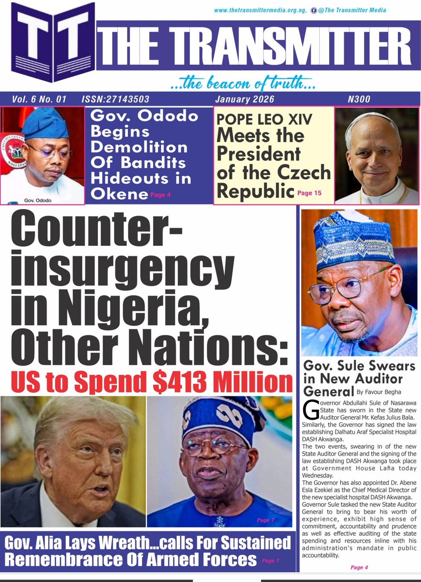 mtemdoo's tweet photo. The January 2026 edition of The Transmitter is officially out. Dive into the latest news, features, and perspectives shaping our community, country, and continents this month. https://t.co/wNcay7Ayfb