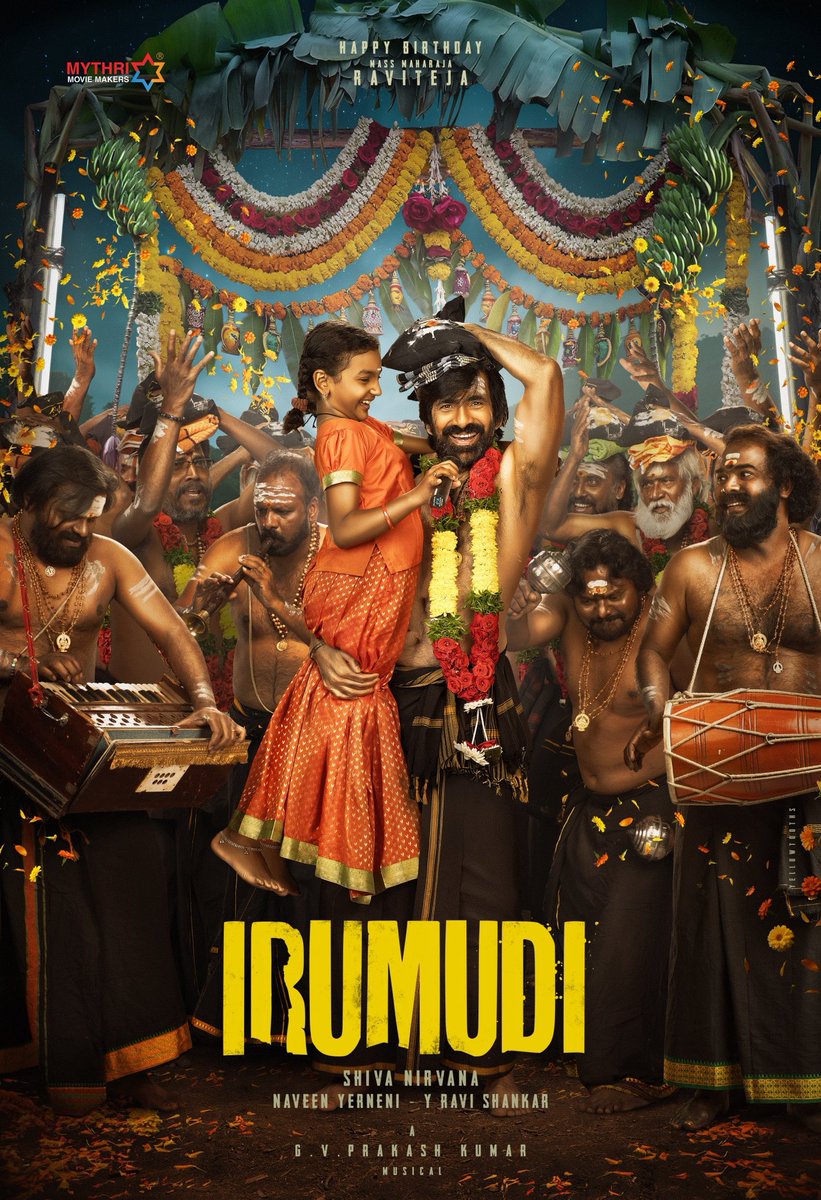 iamaadisaikumar's tweet photo. Wishing @RaviTeja_offl Anna Happy birthday #Irumudi looks super interesting @ShivaNirvana garu @MythriOfficial ❤️ https://t.co/BLfRVjKx0C
