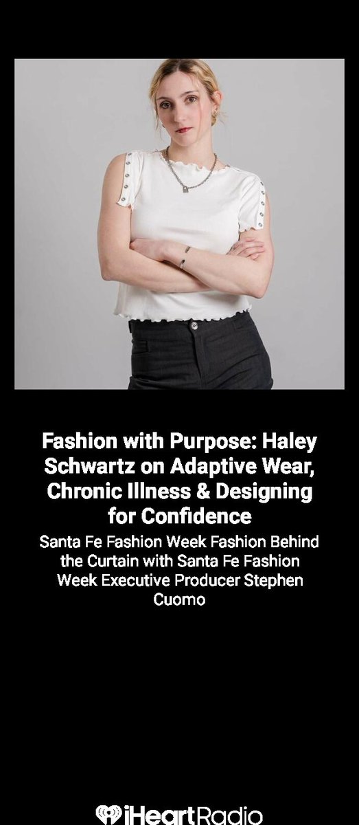 Check out this podcast! Fashion with Purpose: Haley Schwartz on Adaptive Wear,  … iheart.com/podcast/269-sa…