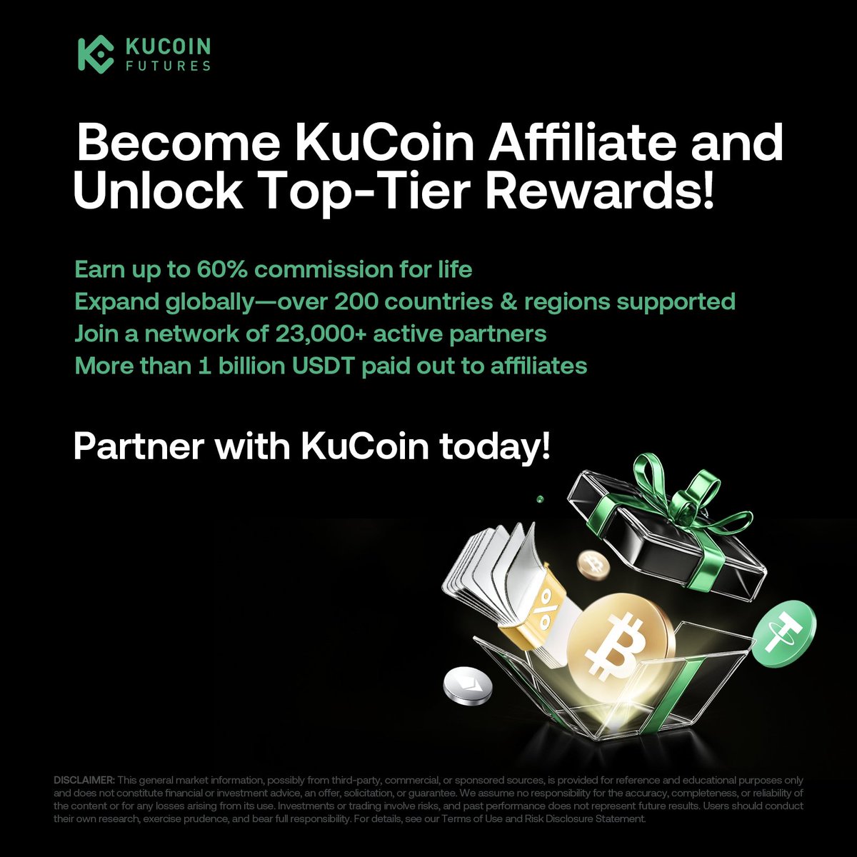 🌟 Join the KuCoin Affiliate Program and unlock incredible benefits! 💰  Enjoy up to 60% lifetime commission—setting the standard for the crypto  industry! 🚀 Be among the first to access new token