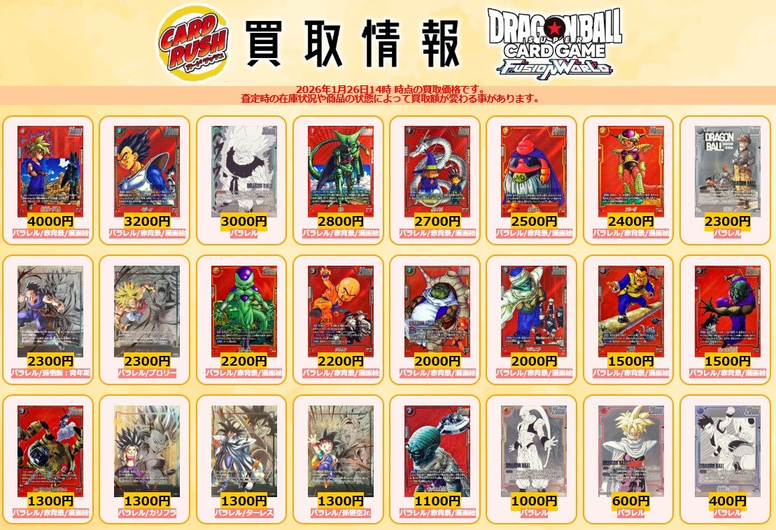 ドラゴンボールフュージョンワールド 🐲買取情報🐲 孫悟飯：少年期 R