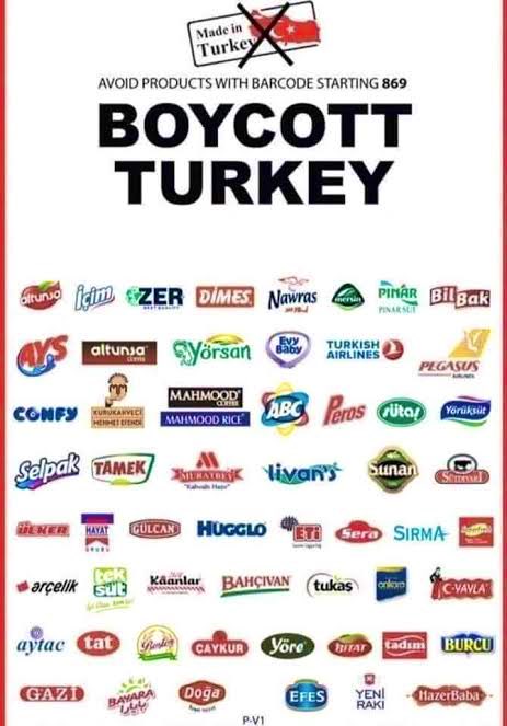 Boycott Made in Turkey products!!!
Turkey’s economy is built on the repression, displacement, and ongoing war against the Kurdish people. Refusing to fund that violence is a small but meaningful act of solidarity. No normal trade with occupation, ethnic cleansing, and denial of
