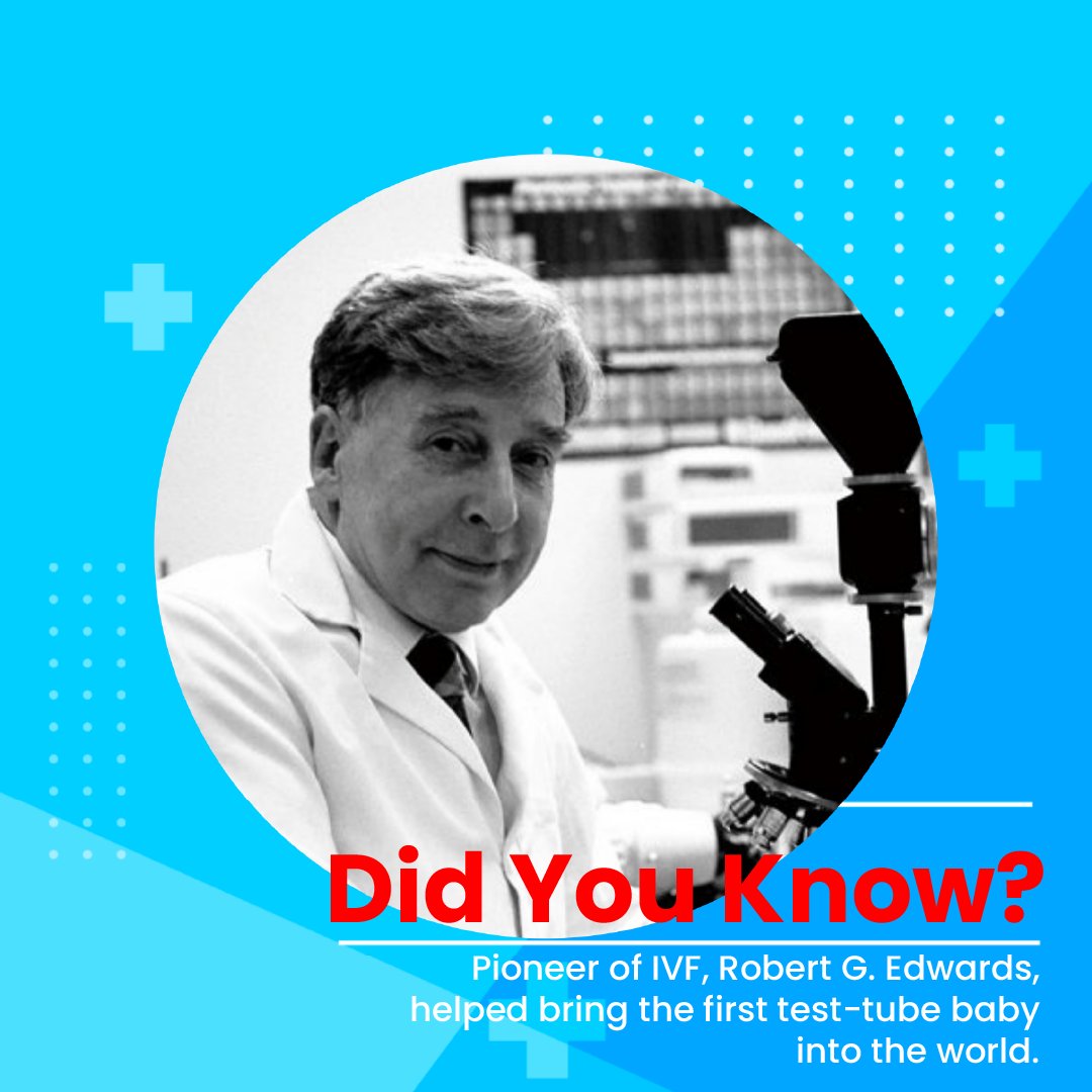 RemedHealth's tweet photo. Did you know that Robert G. Edwards pioneered IVF and helped bring the first “test-tube baby,” Louise Brown, into the world in 1978? His groundbreaking work earned him the Nobel Prize in Physiology or Medicine in 2010.

#DidYouKnow #IVF #NobelPrize #FertilityTreatment https://t.co/X0u9dyT4jn
