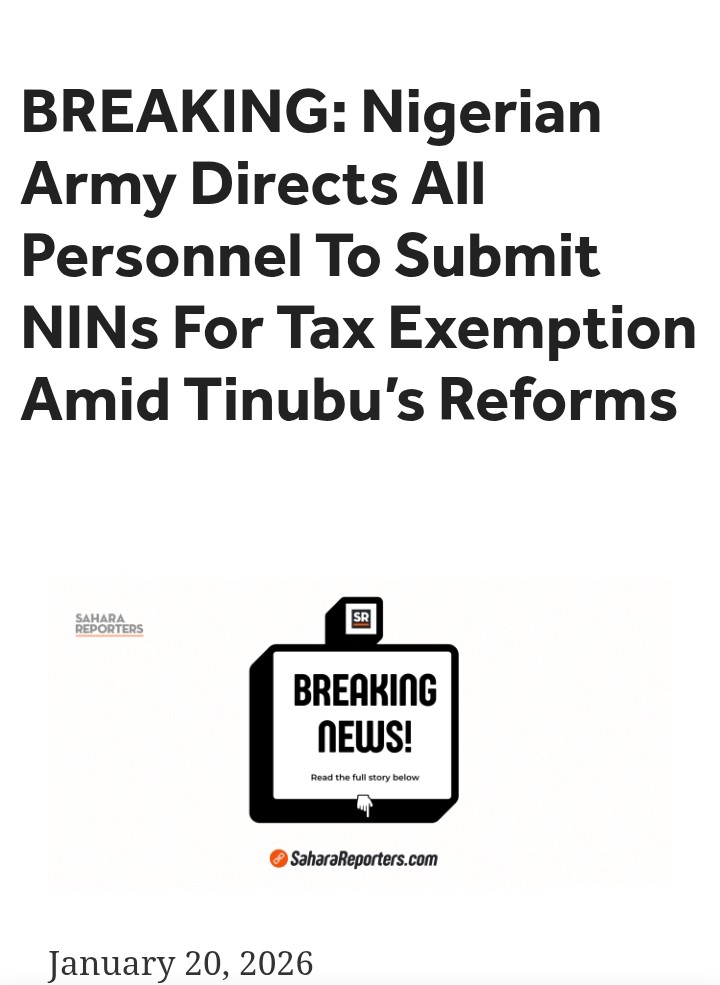 Here is the Political game of Capture, All the Nigerian army and security will be exempted from tax so that when the people l, the oppressed, the poor, the impoverished Nigeria revolt for the unlawful taxation. The Security who are exempted can be used against their victim. But