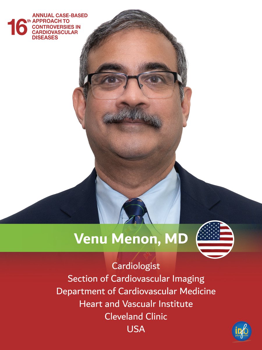 CVConfUAE's tweet photo. Meet our Featured Speaker - Venu Menon, MD
| Cleveland Clinic | USA
Check out the AGEDNA: https://t.co/X6pB1XpDyg
Register now and learn from the best @ https://t.co/zFSUfYxlti

#CVUAE2026 #MayoClinic #FeaturedSpeaker #CardiologyConference #HeartHealth #IPEevents https://t.co/IuCP7EmvLL