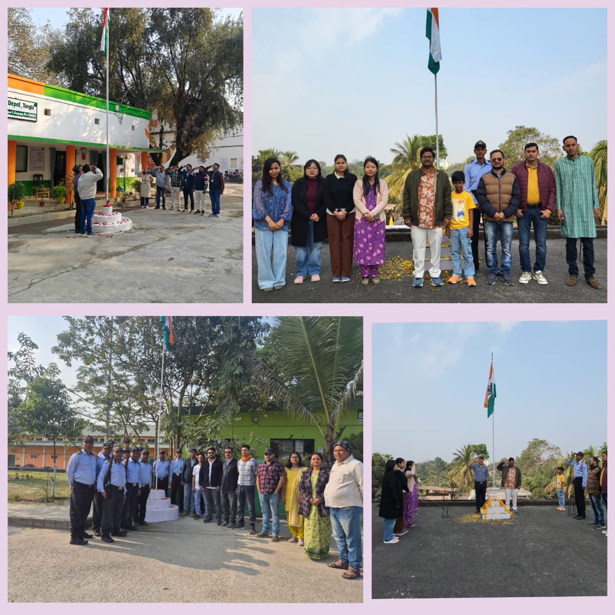 Wishing all a very Happy Republic Day from Team DO Tezpur. Let’s celebrate the spirit of democracy and the unity of our nation. Jai Hind.
<a href="/AssamFci/">Food Corporation of India Assam</a> <a href="/fci_ne/">Food Corporation of India, Zonal Office(NE)</a> <a href="/FCI_India/">Food Corporation of India</a>