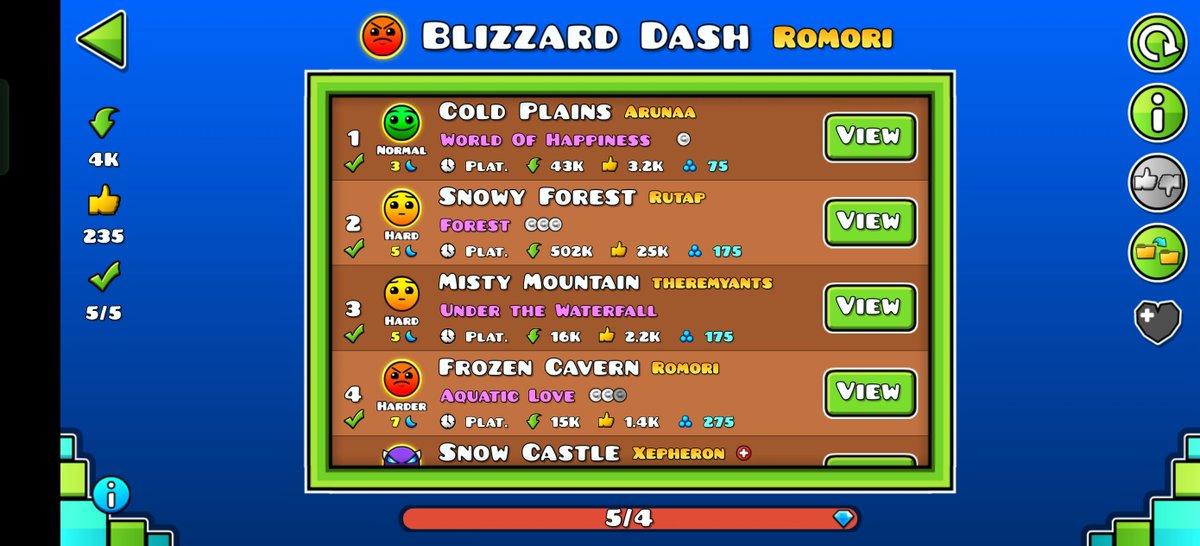Blizzard dash list rated !!! Go play it for free diamonds !!