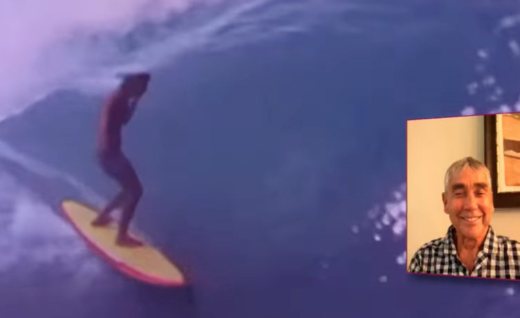 Gerry Lopez explained his habit of touching his nose in the tube.  It was a tribute to Phil Edwards who was the first to surf Pipeline.  Phil was famous for the 'nose tweek.'