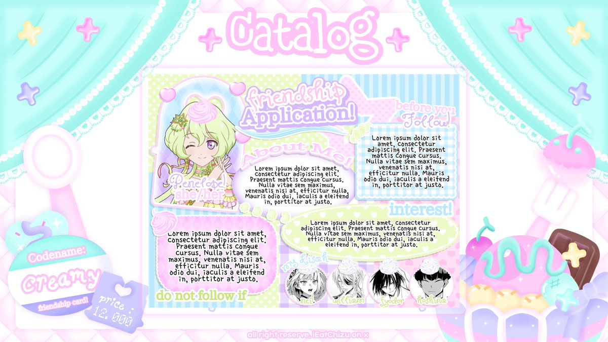 iEatChizu's tweet image. 𓄲 🍥 ꒰꒰ — :  RTs are greatly appreciated! 

🍮 : Hallo semua! Chizu OPEN-TITIPAN santai untuk catalog layout &amp;amp; fcv ini! (No max slot) bisa langsung di order sekarang yapp (⁠⁠ꈍ⁠ᴗ⁠ꈍ⁠) untuk payment melalui qris (⁠⁠╹⁠▽⁠╹⁠⁠)

⭐⭐ :: #zonauang