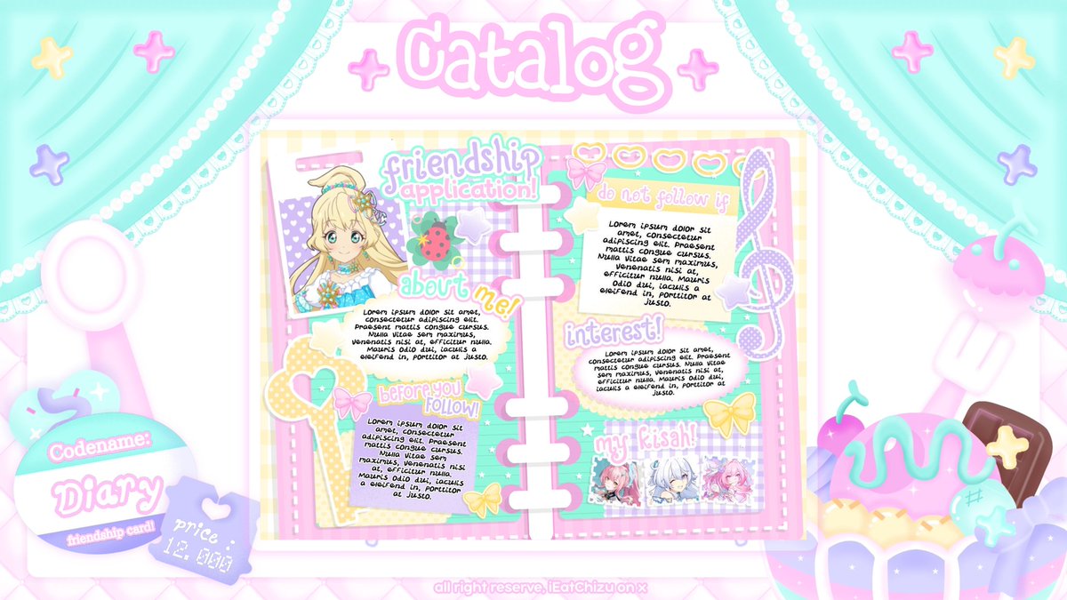 iEatChizu's tweet image. 𓄲 🍥 ꒰꒰ — :  RTs are greatly appreciated! 

🍮 : Hallo semua! Chizu OPEN-TITIPAN santai untuk catalog layout &amp;amp; fcv ini! (No max slot) bisa langsung di order sekarang yapp (⁠⁠ꈍ⁠ᴗ⁠ꈍ⁠) untuk payment melalui qris (⁠⁠╹⁠▽⁠╹⁠⁠)

⭐⭐ :: #zonauang