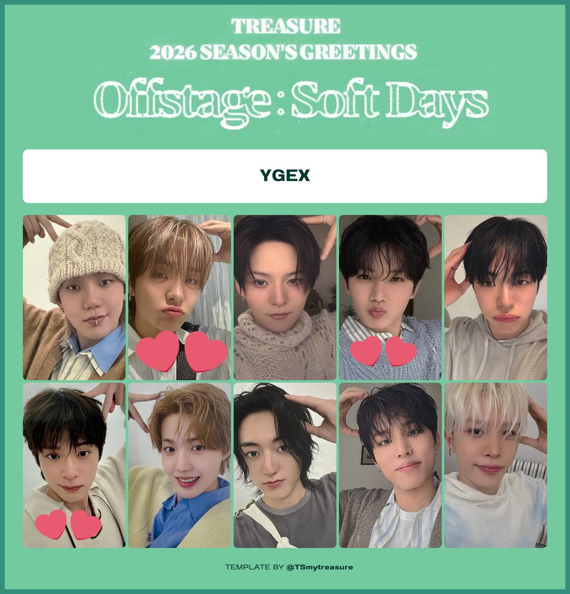 TREASURE シーグリ weverse YGEX 特典 トレカ 交換 譲) YGEX 特典