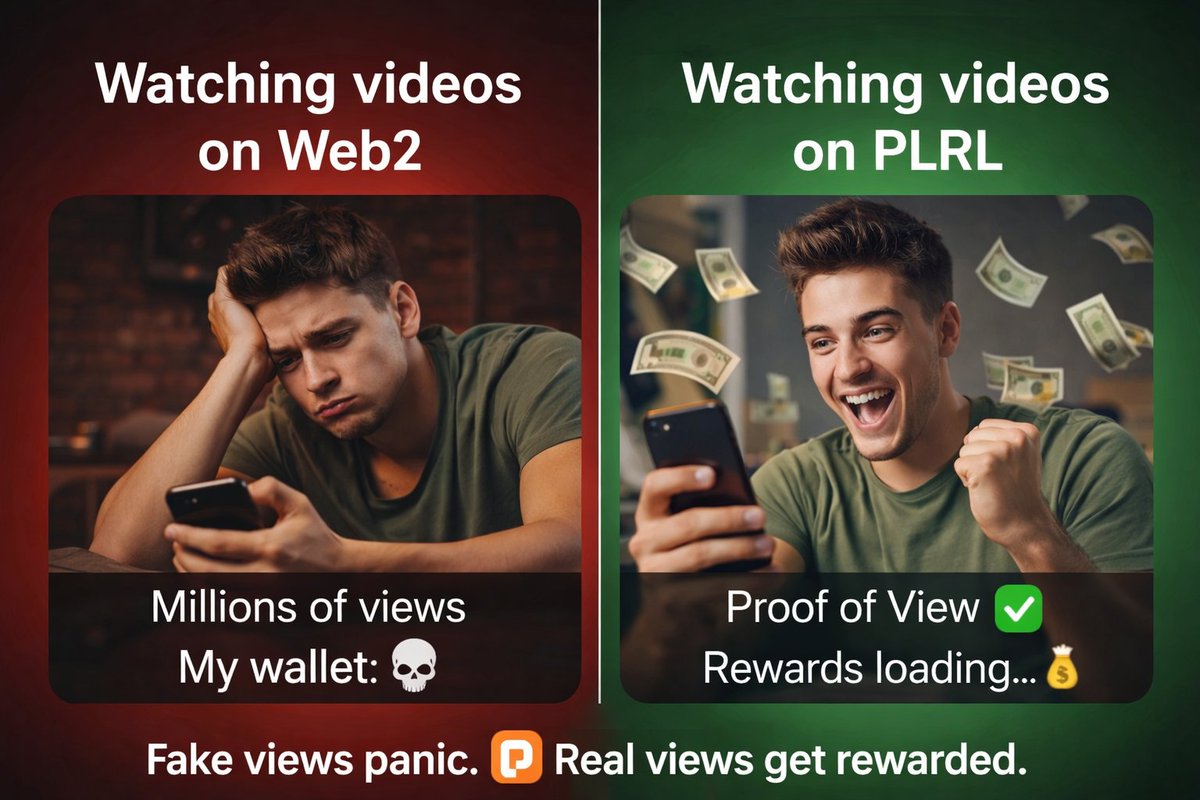 Watching videos used to be free labor 😅
With PLRL, real views are verified and rewarded.
Fake views don’t stand a chance.
Millions of views, zero rewards 🤡
PLRL: Proof of View + rewards 😎
Real views win every time.
#PLRL @verasityte 🔥