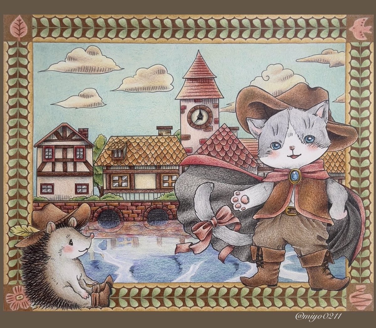 #森の小さな仲間たちとおとぎ話を巡る旅 
#ときめく塗り絵シリーズ 
✏︎小林さゆりさん　<a href="/kobasayu/">小林さゆり(イラストレーター)</a> 
🏢インプレス　
このページは茶系で塗ると決めてました🤎
前は茶系で塗るのは苦手だったけど、
だいぶ慣れてきたと思う✨
#塗り絵
#大人の塗り絵 
#コロリアージュ