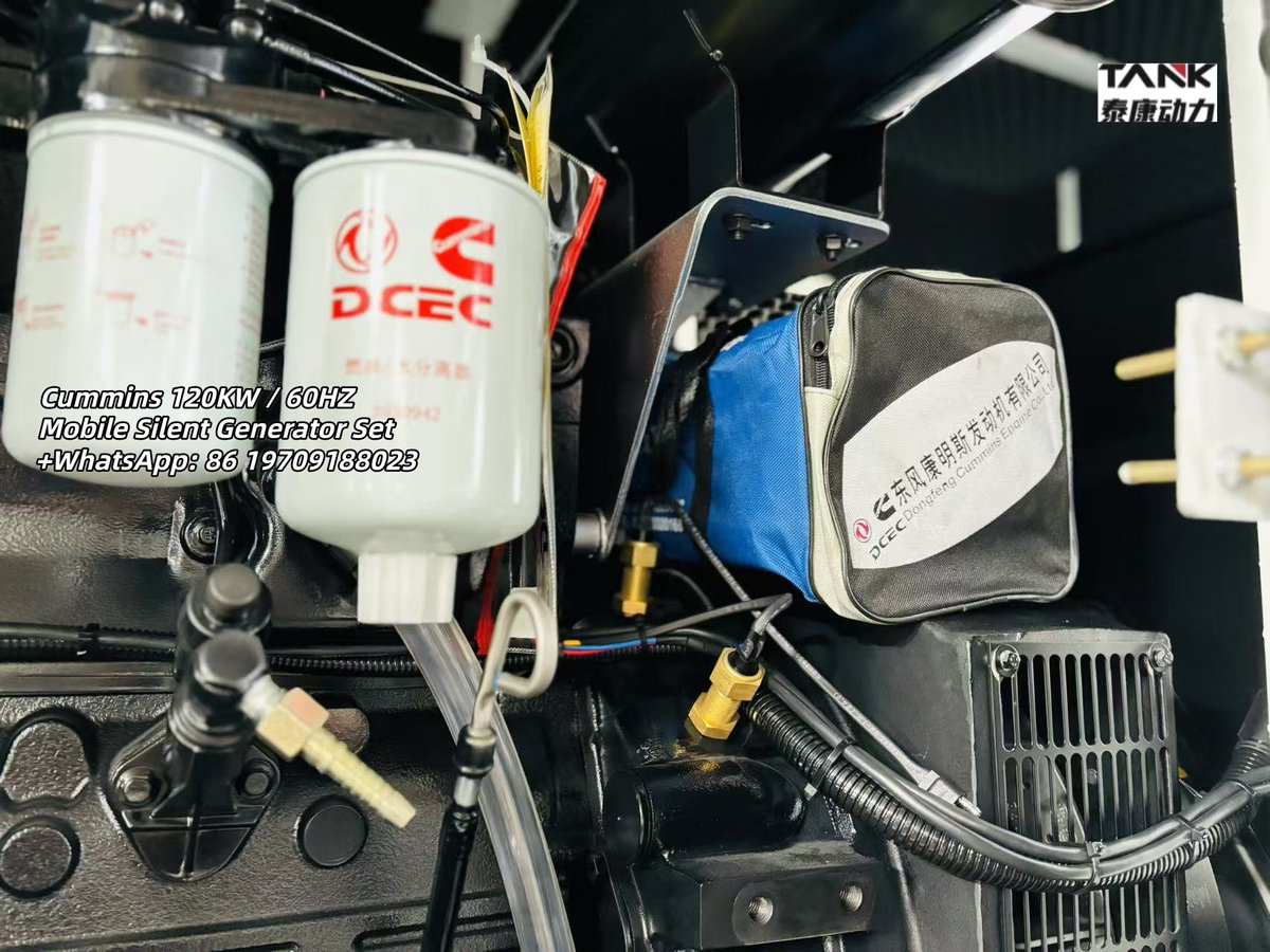 pangyang278427's tweet image. Cummins 120KW/60HZ mobile silent generator set, with low noise for easy portability, suitable for factories, supermarkets, and schools. +WhatsApp: 86 19709188023
#Generator #FactoryDirectSale