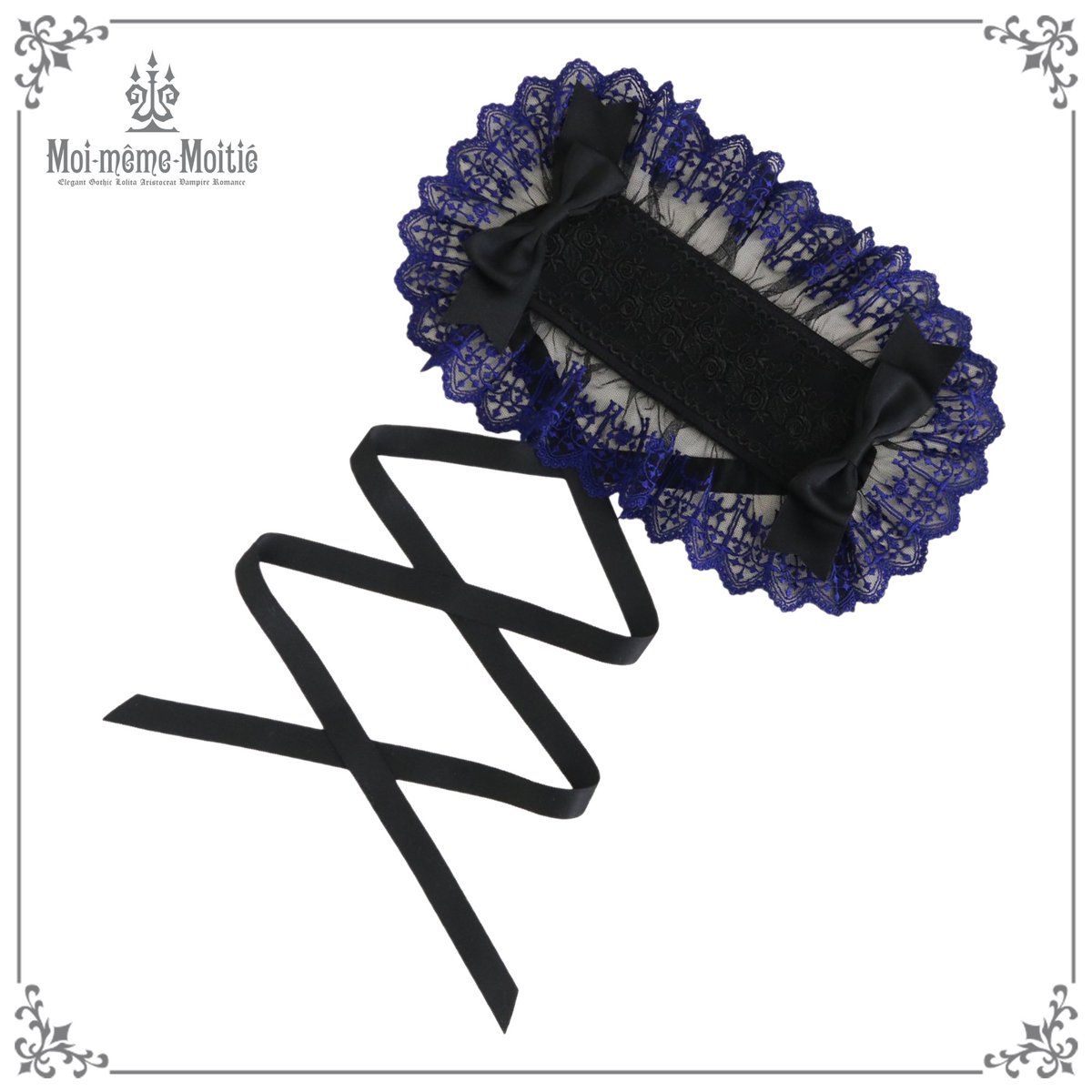 新商品】 ○クロスアーチレースツイルヘッドドレス 8,250 JPY 外周には