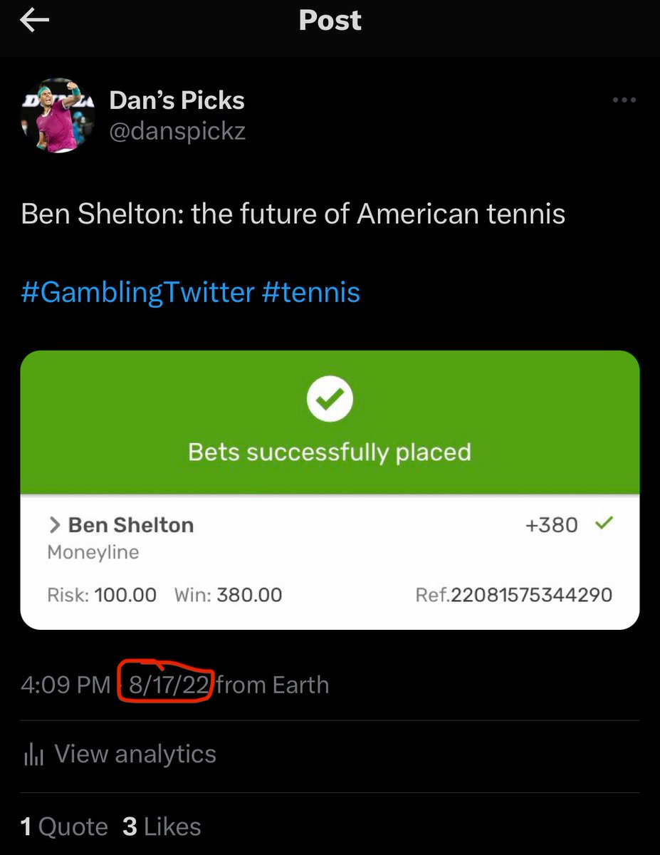 DanPickz2's tweet image. Throwback to the first time Ben Shelton played Casper Ruud 

🔮