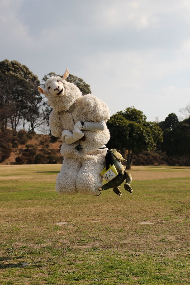 #あの日助けていただいたエビフライ が可愛すぎたので勝手ながら真似させていただきました。
たいようくんの角度90度は流石にできなかった🐑

📷カメラマン　天月みこ様（<a href="/mikoamtk/">天月みこ</a>）

#コスプレ
#花コス