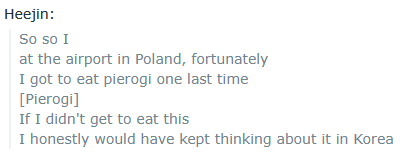 litell_johnn's tweet image. Chat highlights: Heejin gets her last pierogi fix before flying back (260126)

Text links:
reddit.com/r/LOONA/commen…